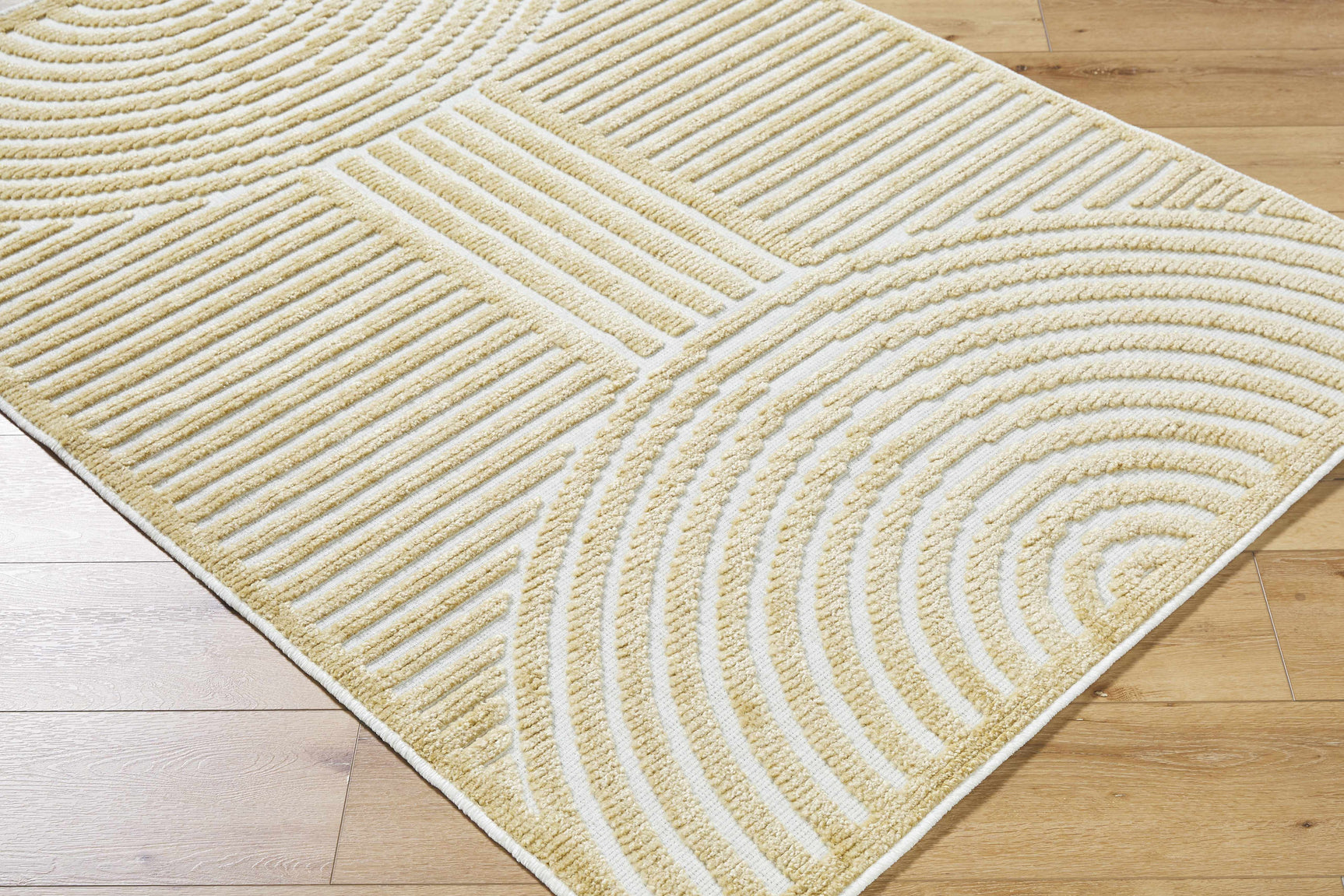 Deron Mustard Washable Area Rug - Ornate Home