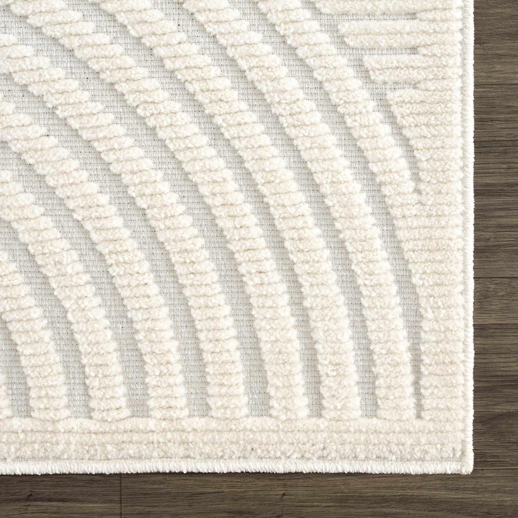 Deron White Washable 3D Rug - Ornate Home