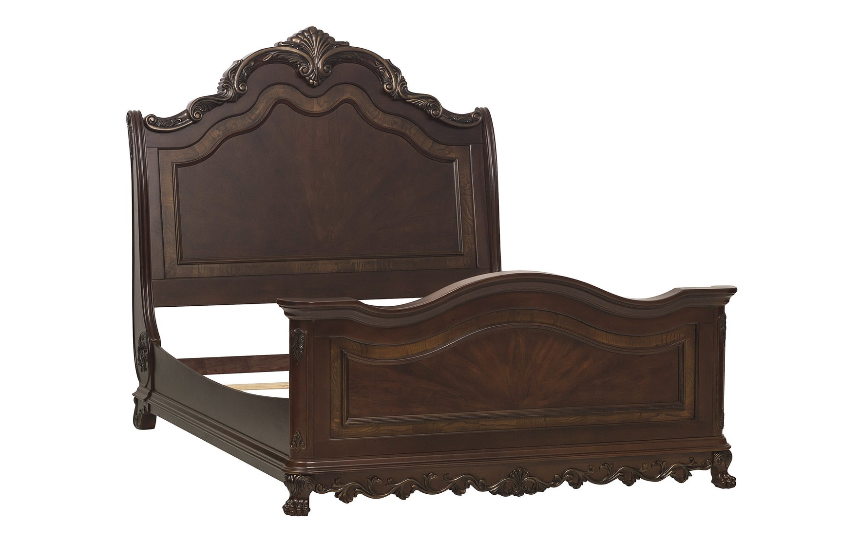 Deryn Park Cherry 4-piece Queen Bedroom Set - Ornate Home