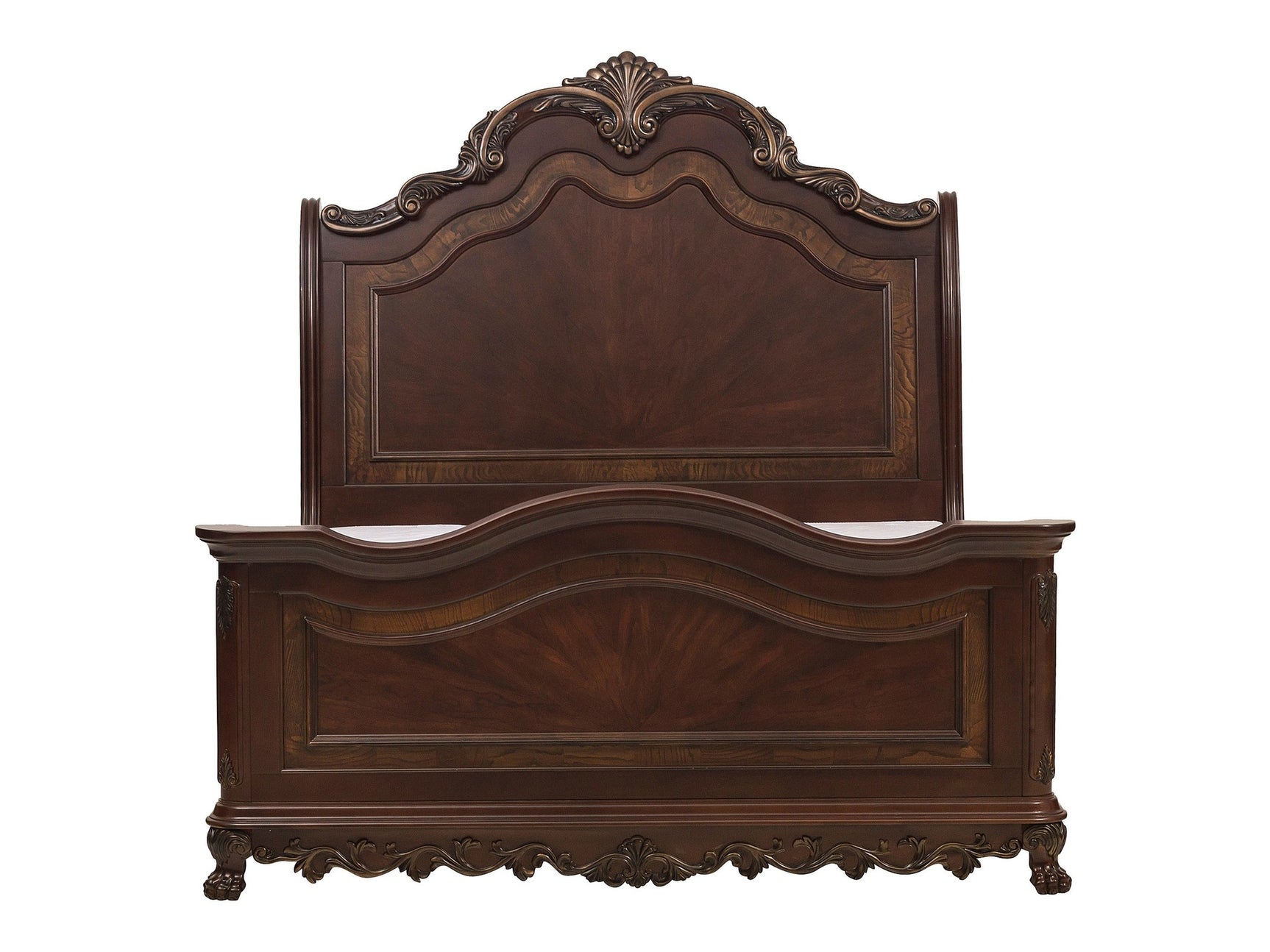 Deryn Park Cherry California King Sleigh Bed - Ornate Home