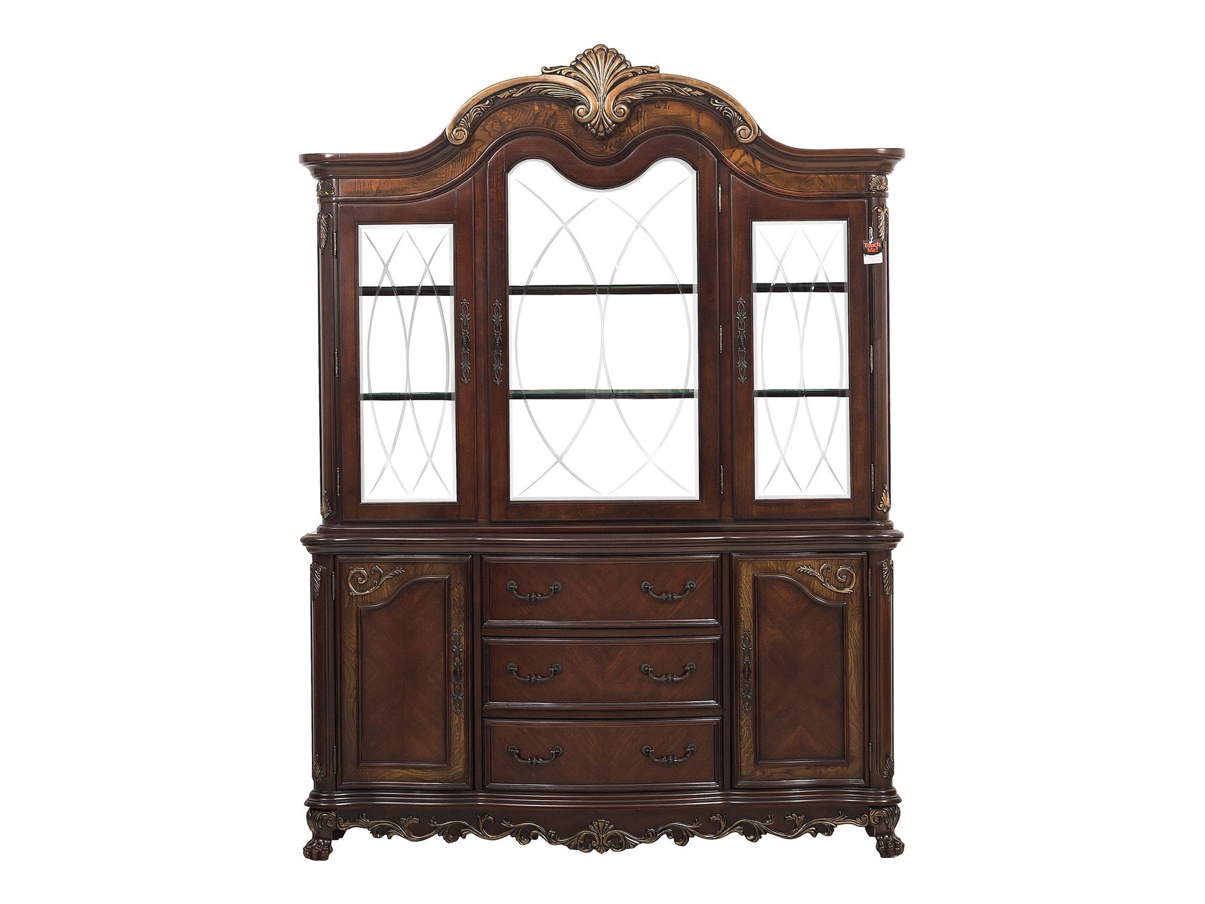 Deryn Park Dark Cherry Buffet & Hutch - Ornate Home
