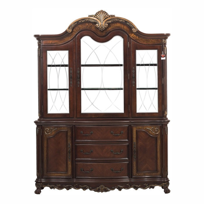 Deryn Park Dark Cherry Buffet & Hutch - Ornate Home