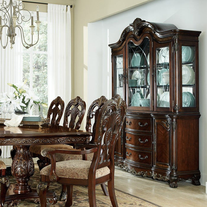Deryn Park Dark Cherry Buffet & Hutch - Ornate Home