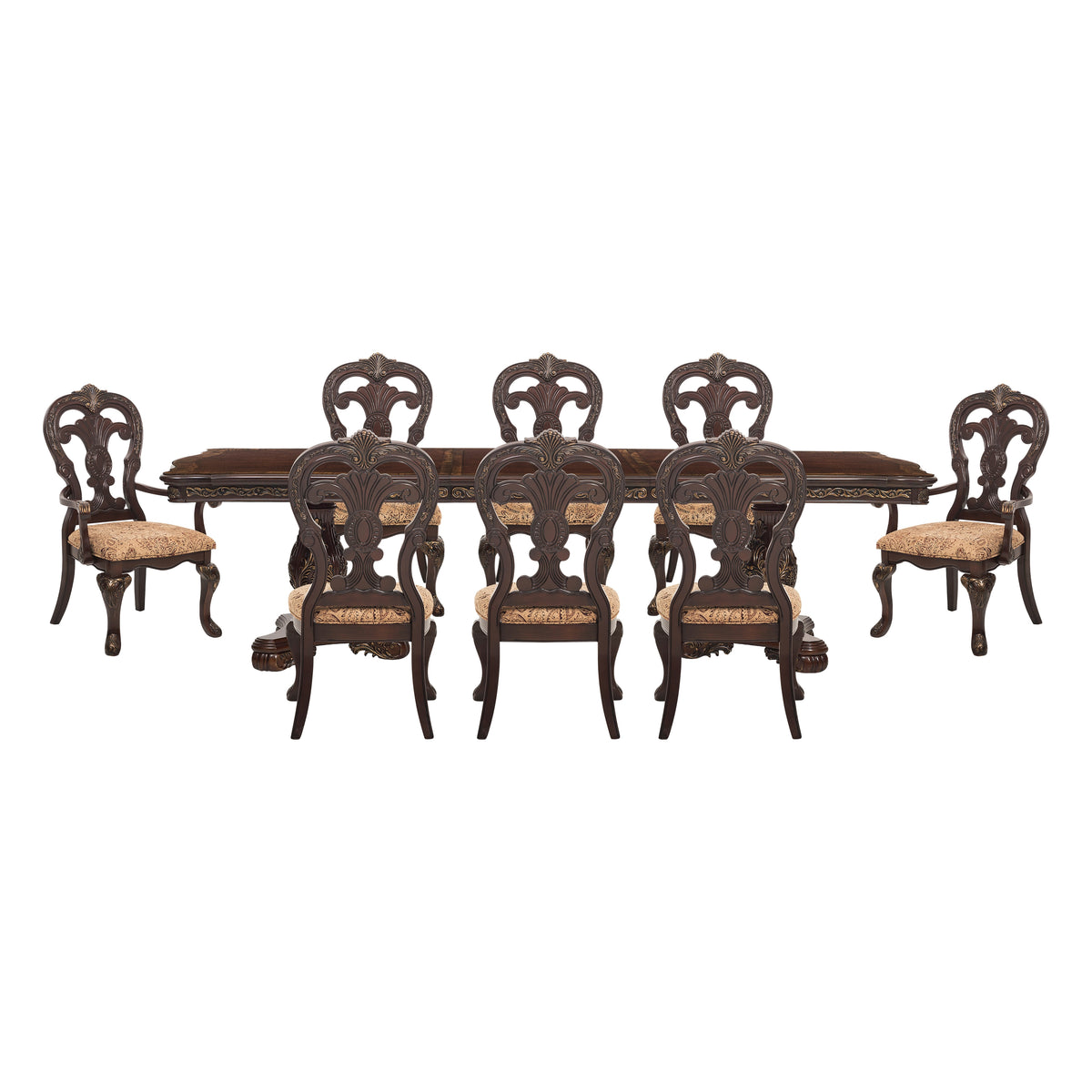 Deryn Park Gray 9pc Dining Set - Ornate Home