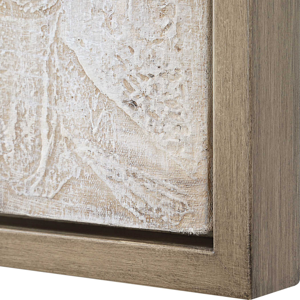 Desert Oasis Brown/Gray/White Abstract Canvas Art - Ornate Home