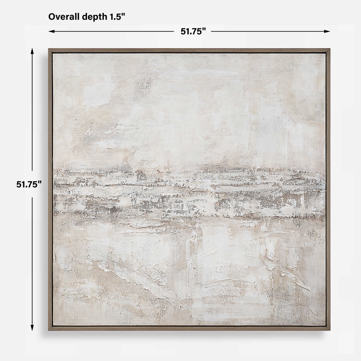 Desert Oasis Brown/Gray/White Abstract Canvas Art - Ornate Home