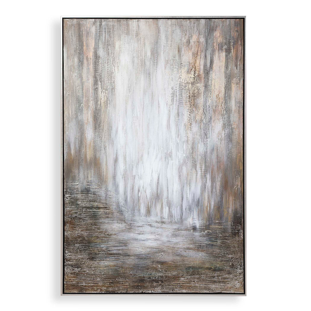 Desert Rain Multicolor Hand Painted Abstract Art - Ornate Home
