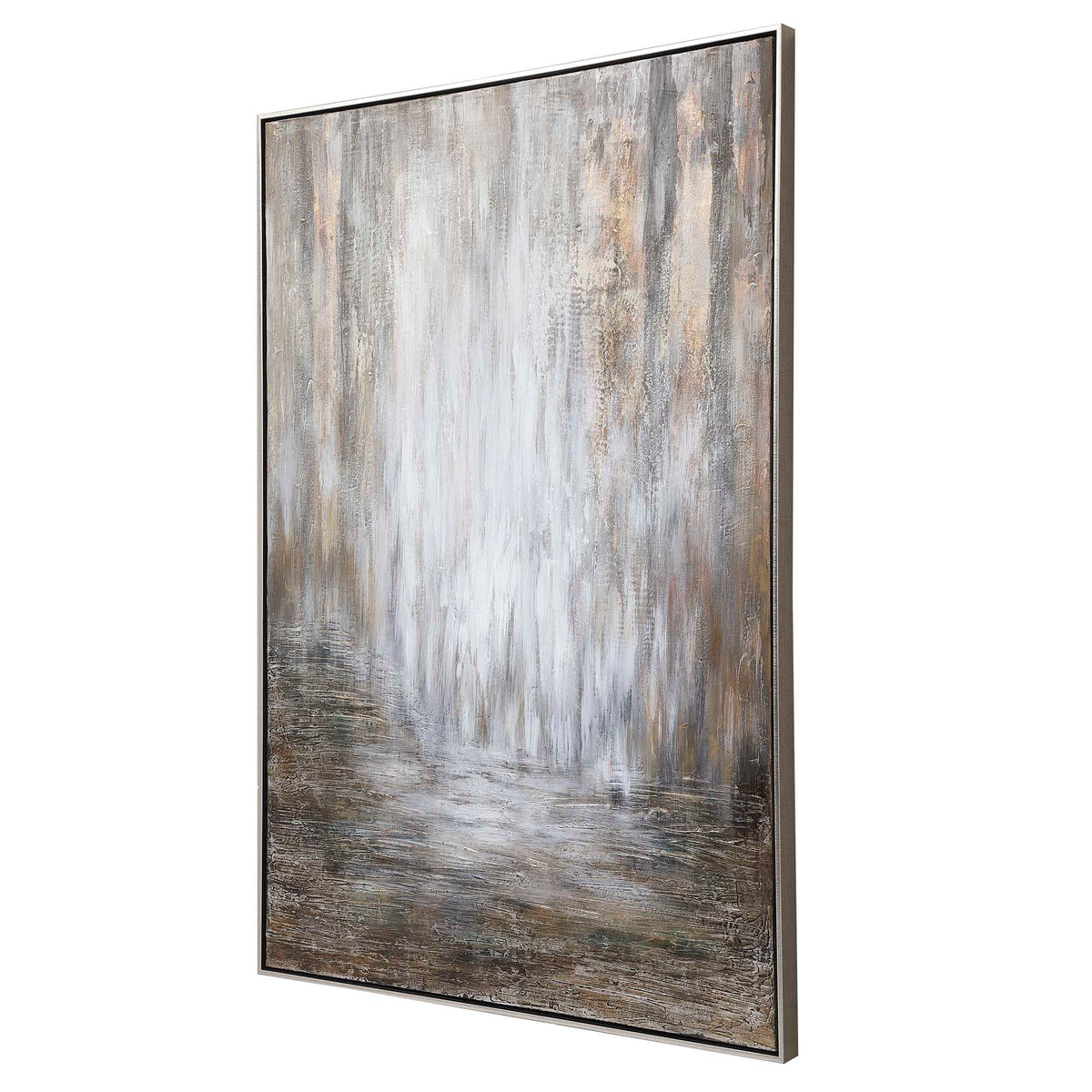 Desert Rain Multicolor Hand Painted Abstract Art - Ornate Home