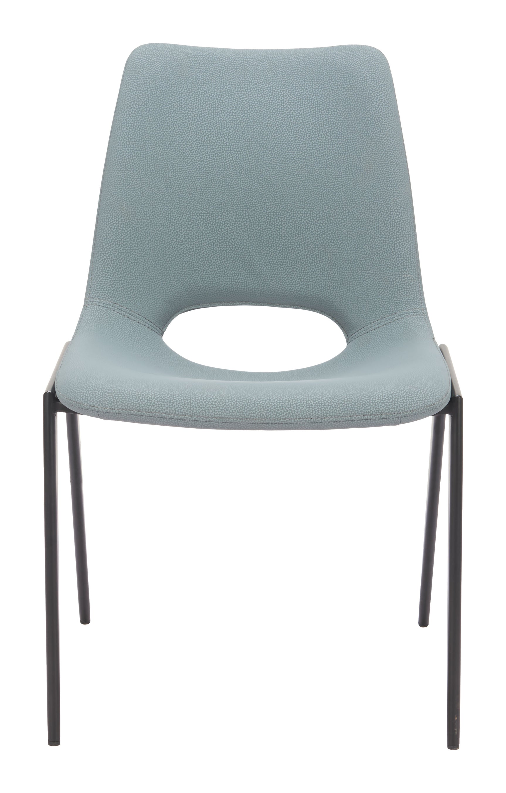 Desi Azure Gray Armless Dining Chair (Set of 2) - Ornate Home