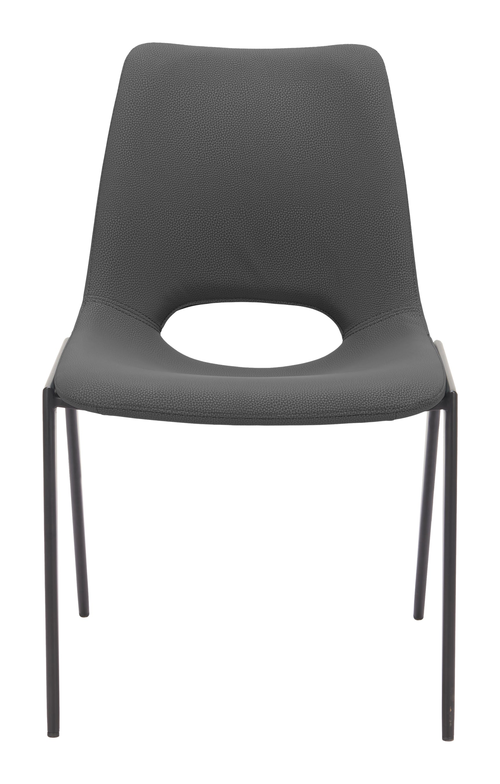 Desi Black Armless Dining Chair (Set of 2) - Ornate Home
