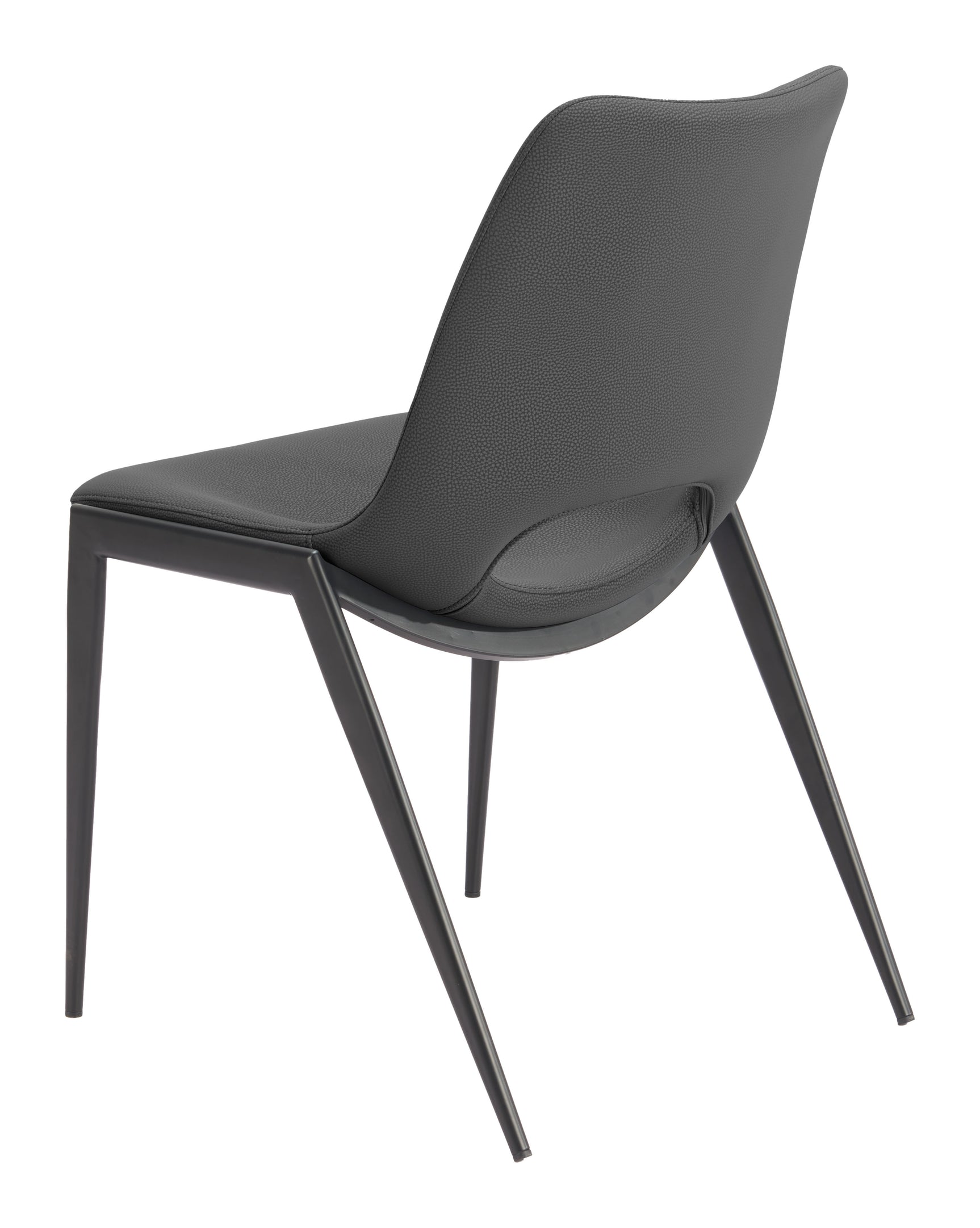 Desi Black Armless Dining Chair (Set of 2) - Ornate Home