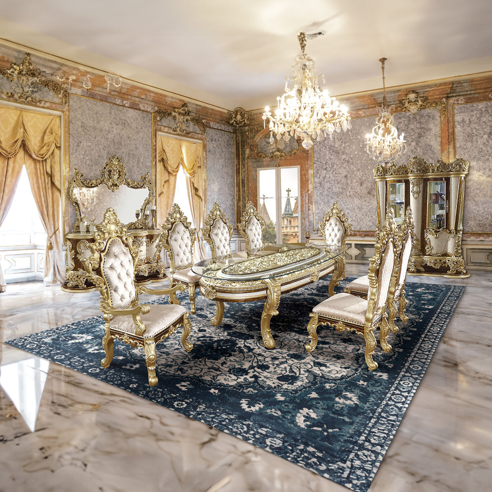 Desiderius Antique Gold Dining Table - Ornate Home