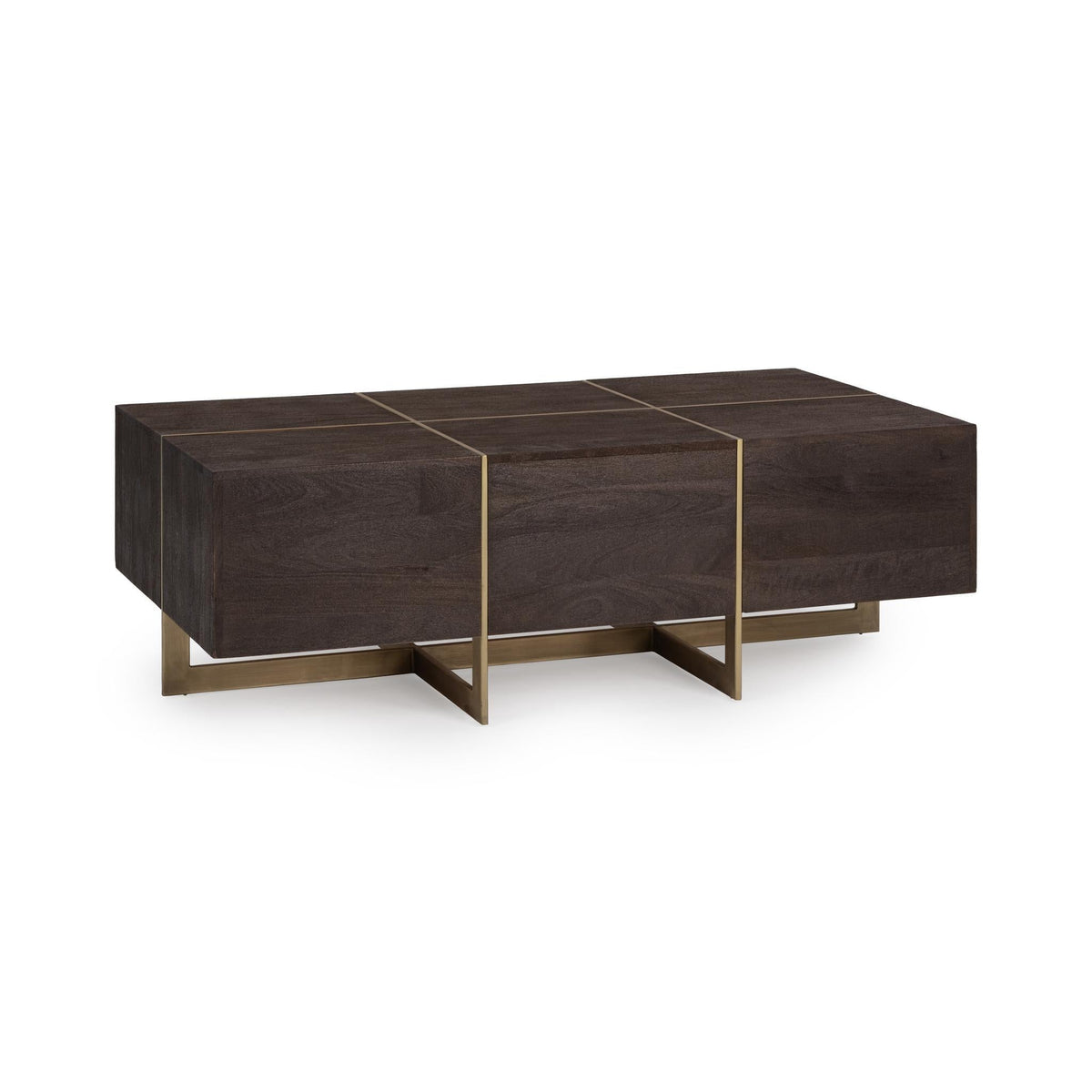 Desmond Cocoa Brown 54" Rectangular Coffee Table