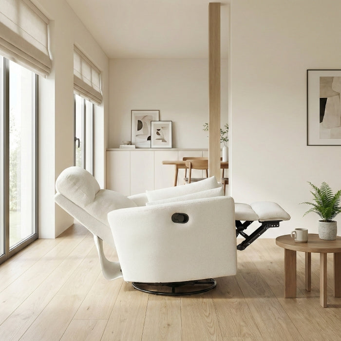 Desso Beige Swivel Glider Reclining Chair - Ornate Home