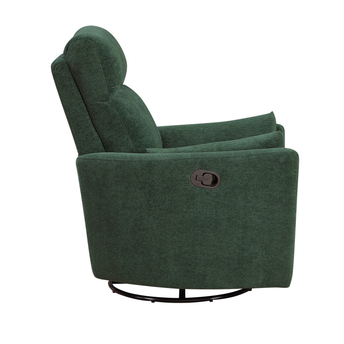 Desso Green Swivel Glider Reclining Chair - Ornate Home