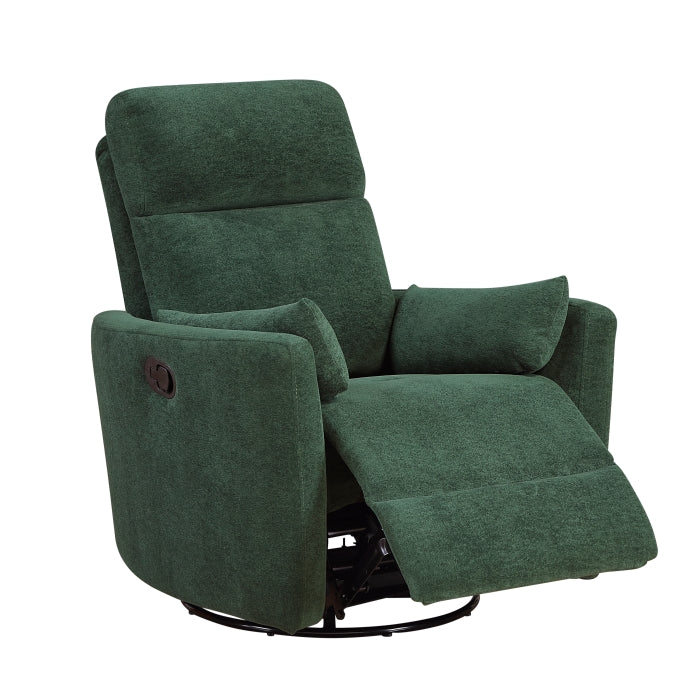Desso Green Swivel Glider Reclining Chair - Ornate Home