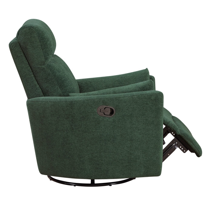 Desso Green Swivel Glider Reclining Chair - Ornate Home