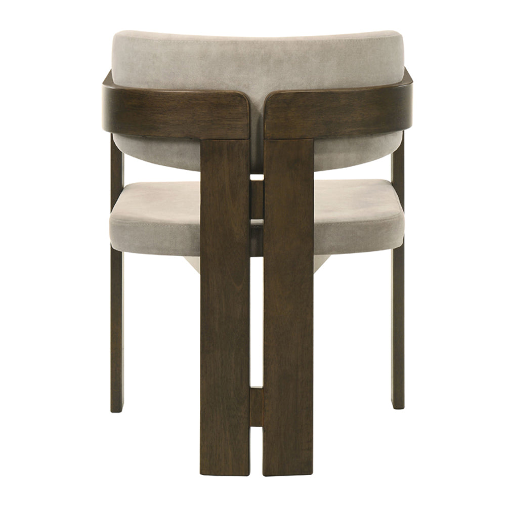 Destin Light Gray & Walnut Side Chair - Ornate Home