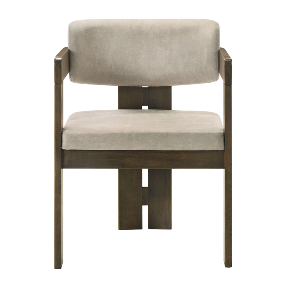 Destin Light Gray & Walnut Side Chair - Ornate Home