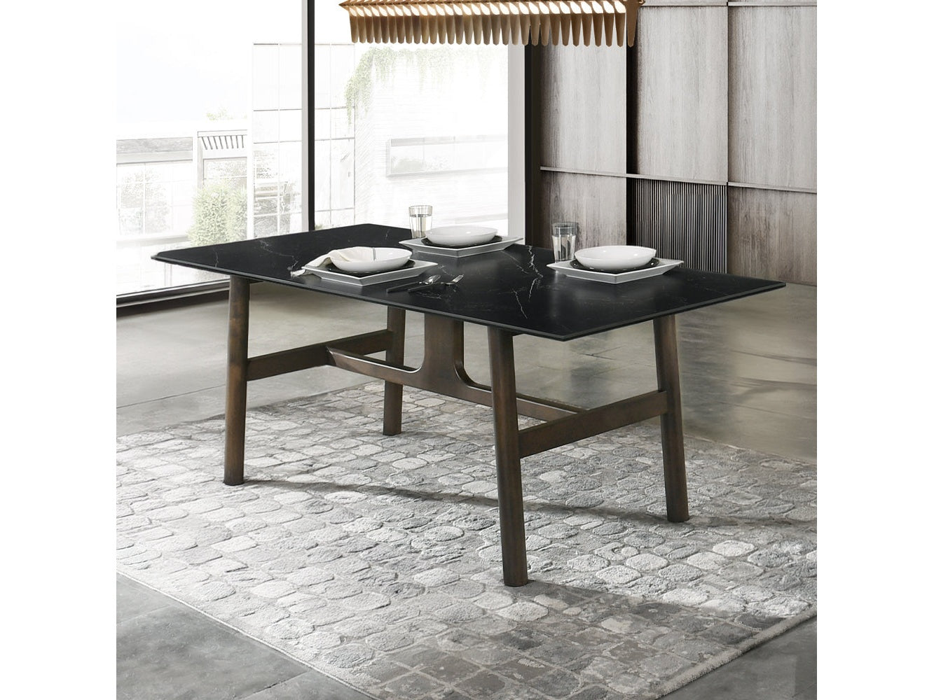 Destin Walnut Dining Table - Ornate Home