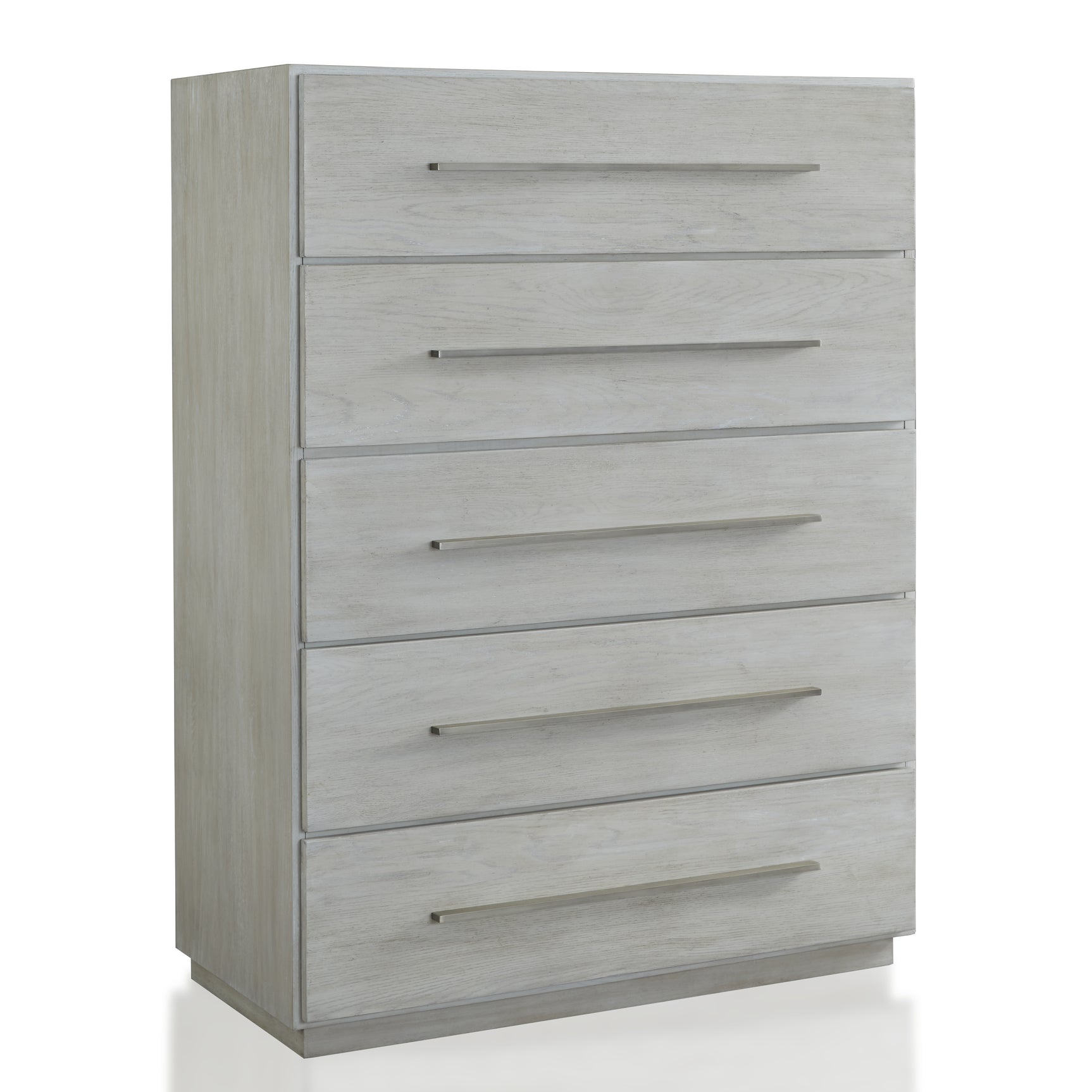 Destination Five Drawer Chest in Cotton Grey - Ornate Home