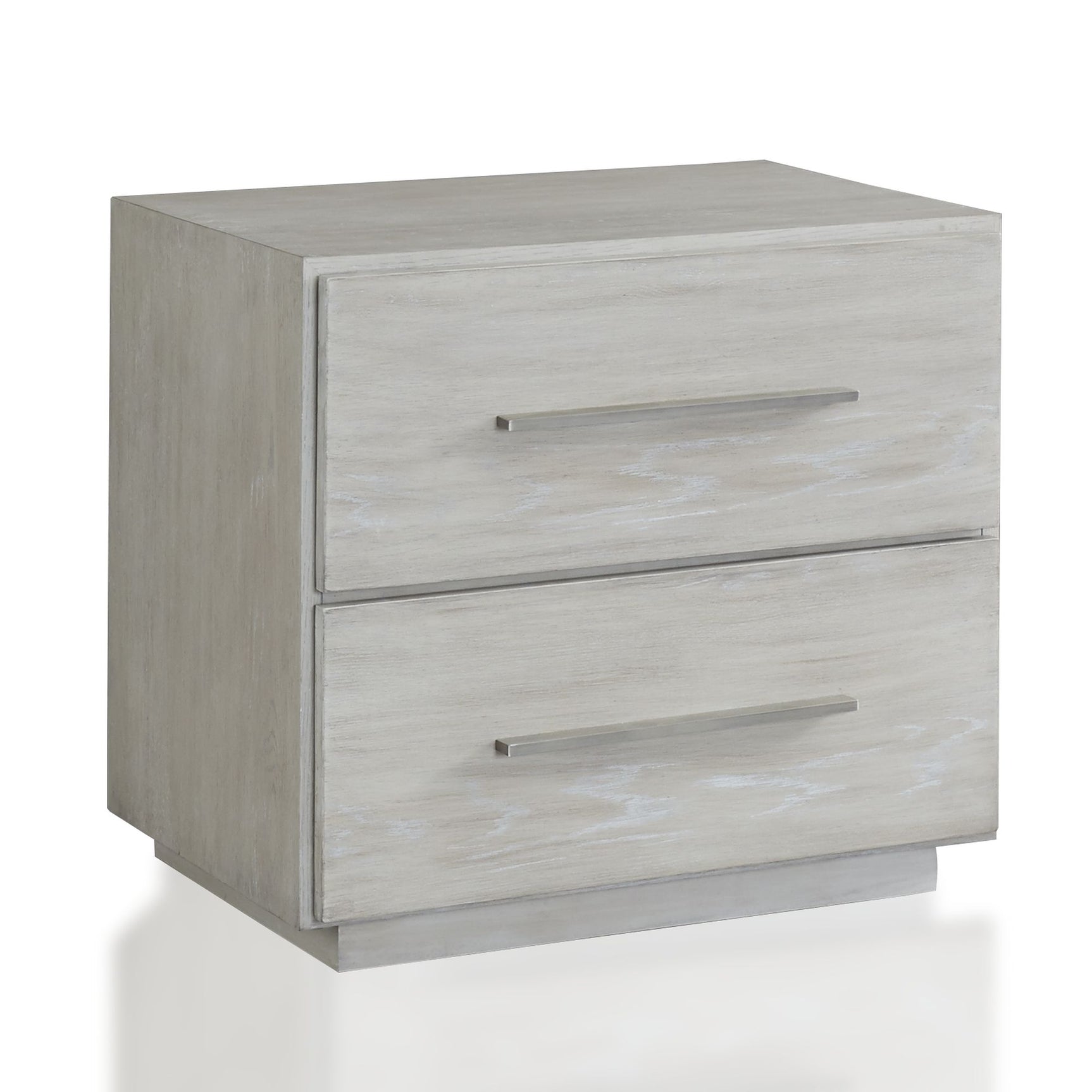 Destination Two Drawer Nightstand in Cotton Grey - Ornate Home