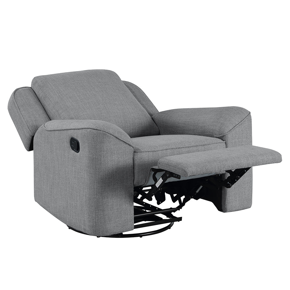 Destiny Gray Glider Recliner W/Swivel - Ornate Home