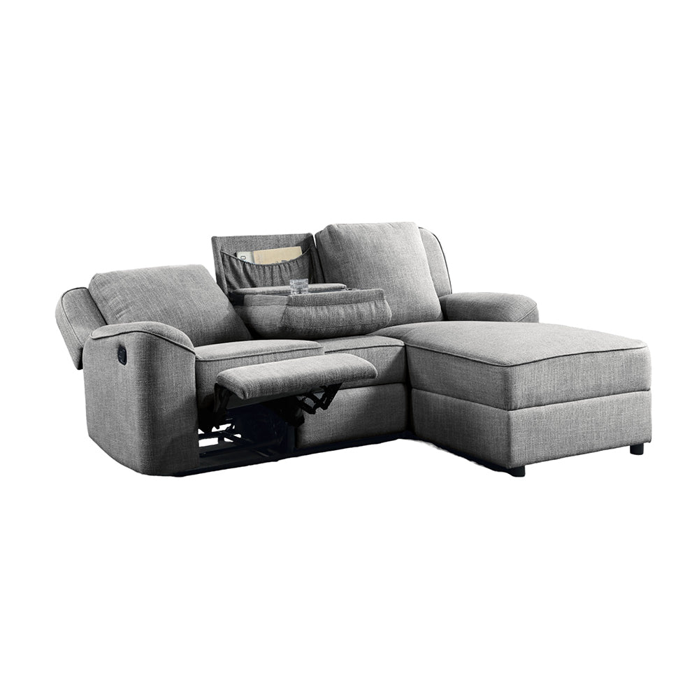 Destiny Gray Motion Sectional Sofa - Ornate Home