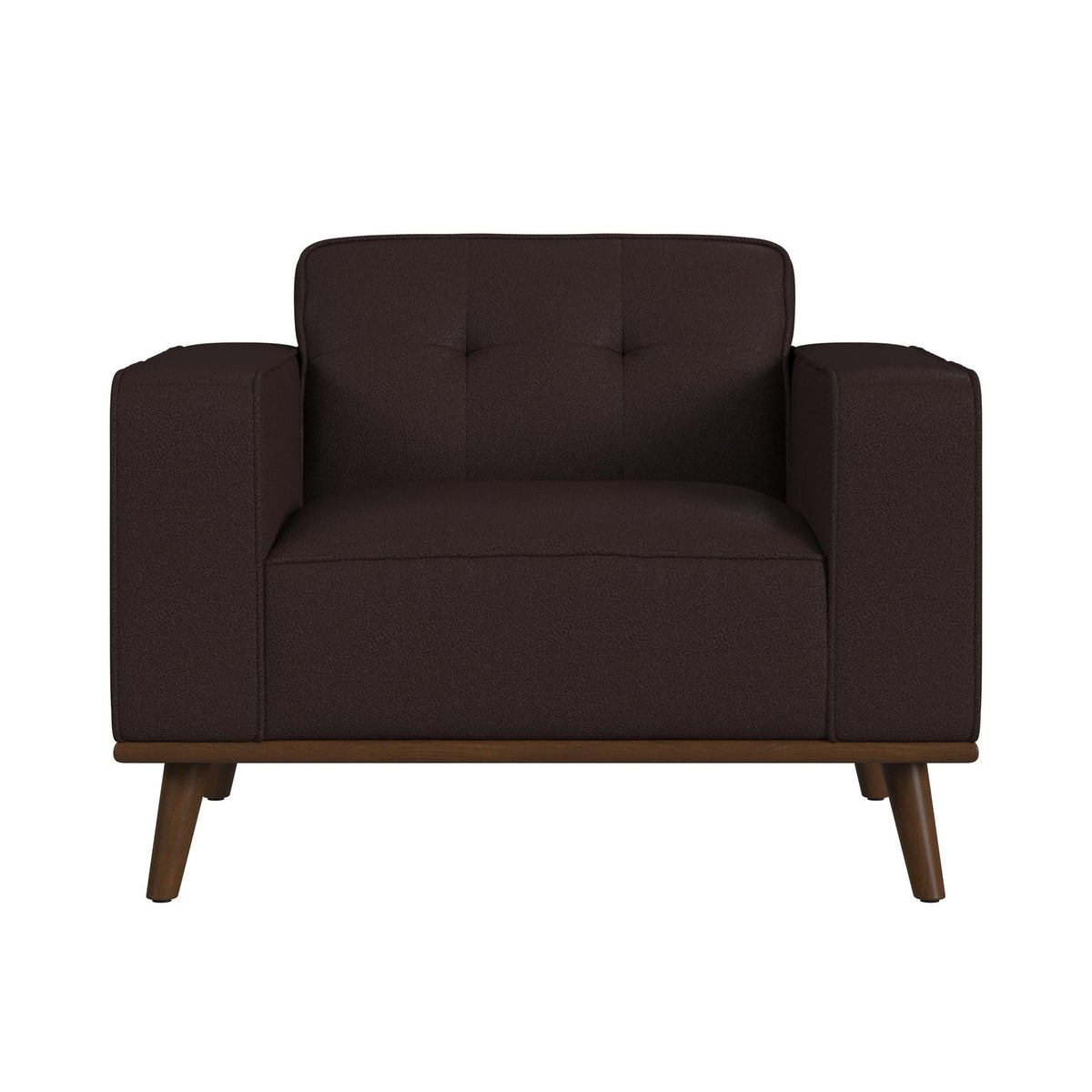 Destiny Pebble Brown Chair with Wood Front - Ornate Home