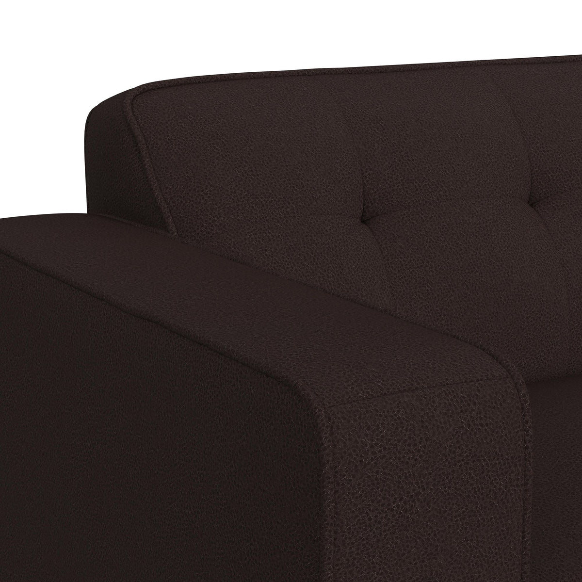 Destiny Pebble Brown Sofa with Wood Front - Ornate Home