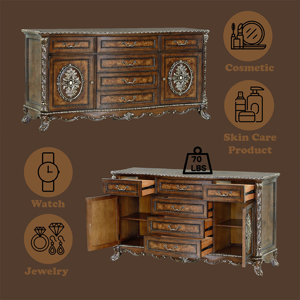 Devany Cherry Dresser - Ornate Home