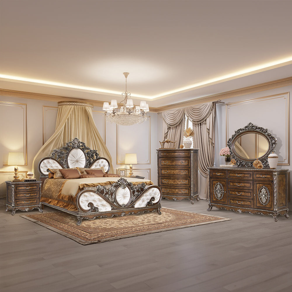 Devany Cherry Eastern King Bed - Ornate Home