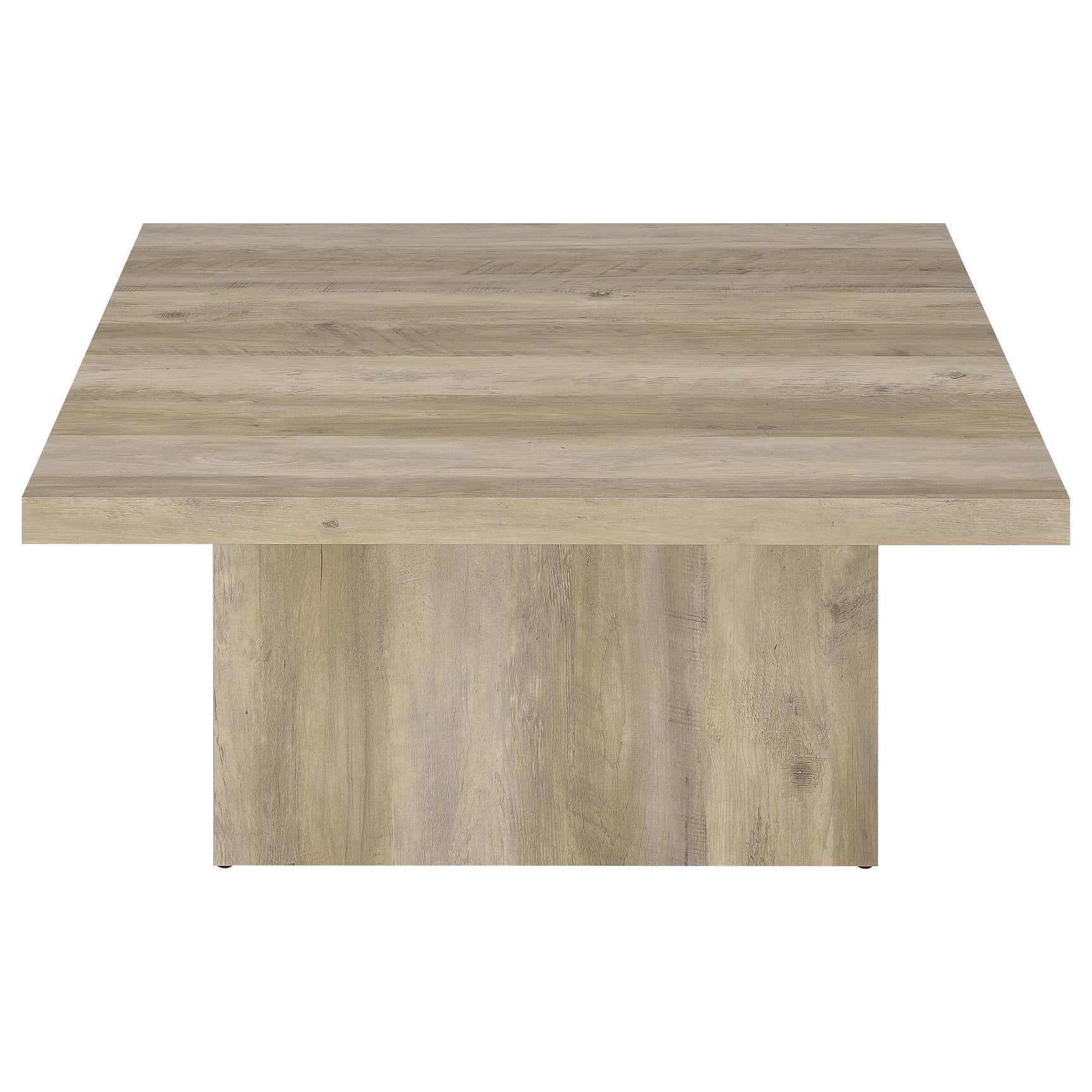 Devar Distressed Pine Square Engineered Wood Coffee Table - Ornate Home