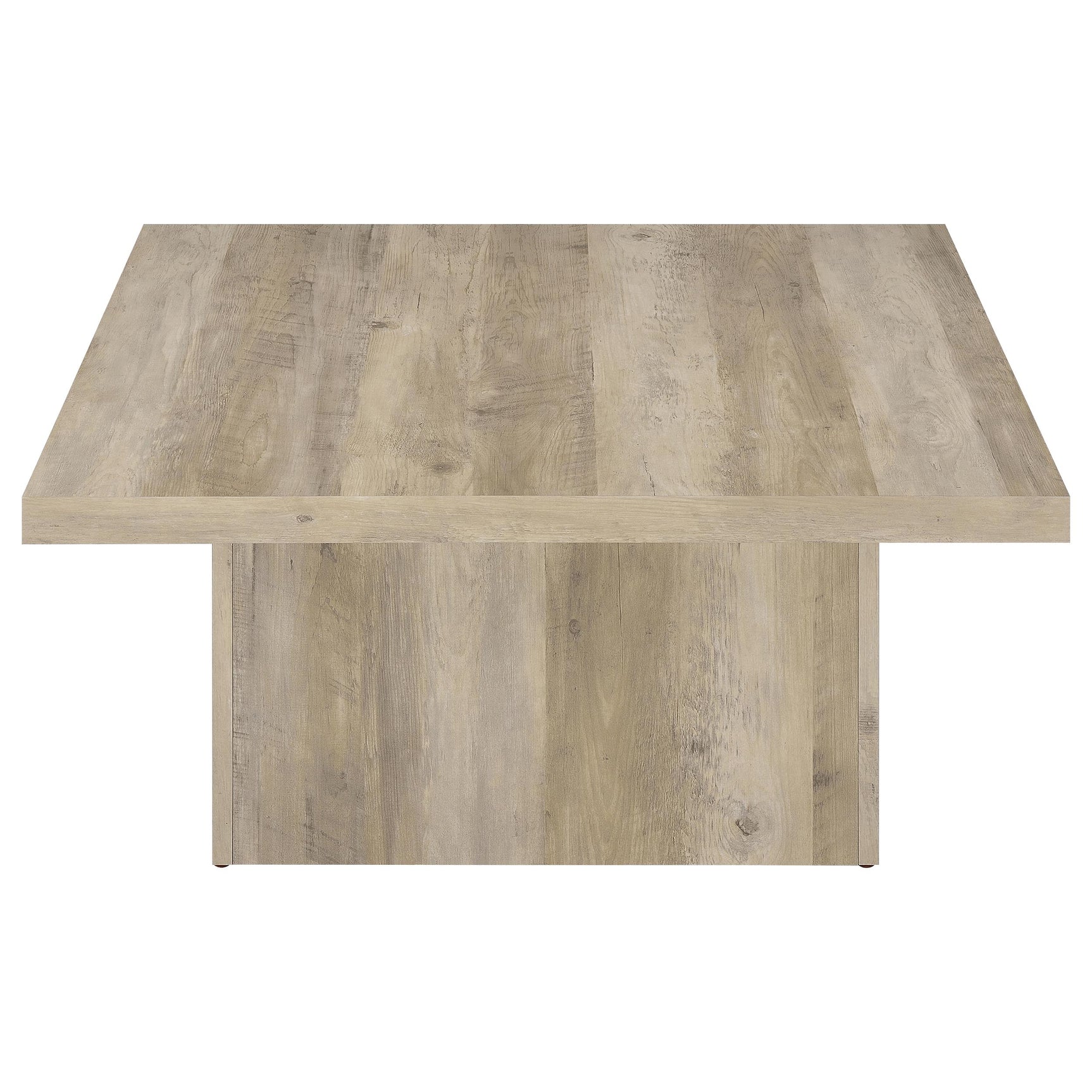 Devar Distressed Pine Square Engineered Wood Coffee Table - Ornate Home