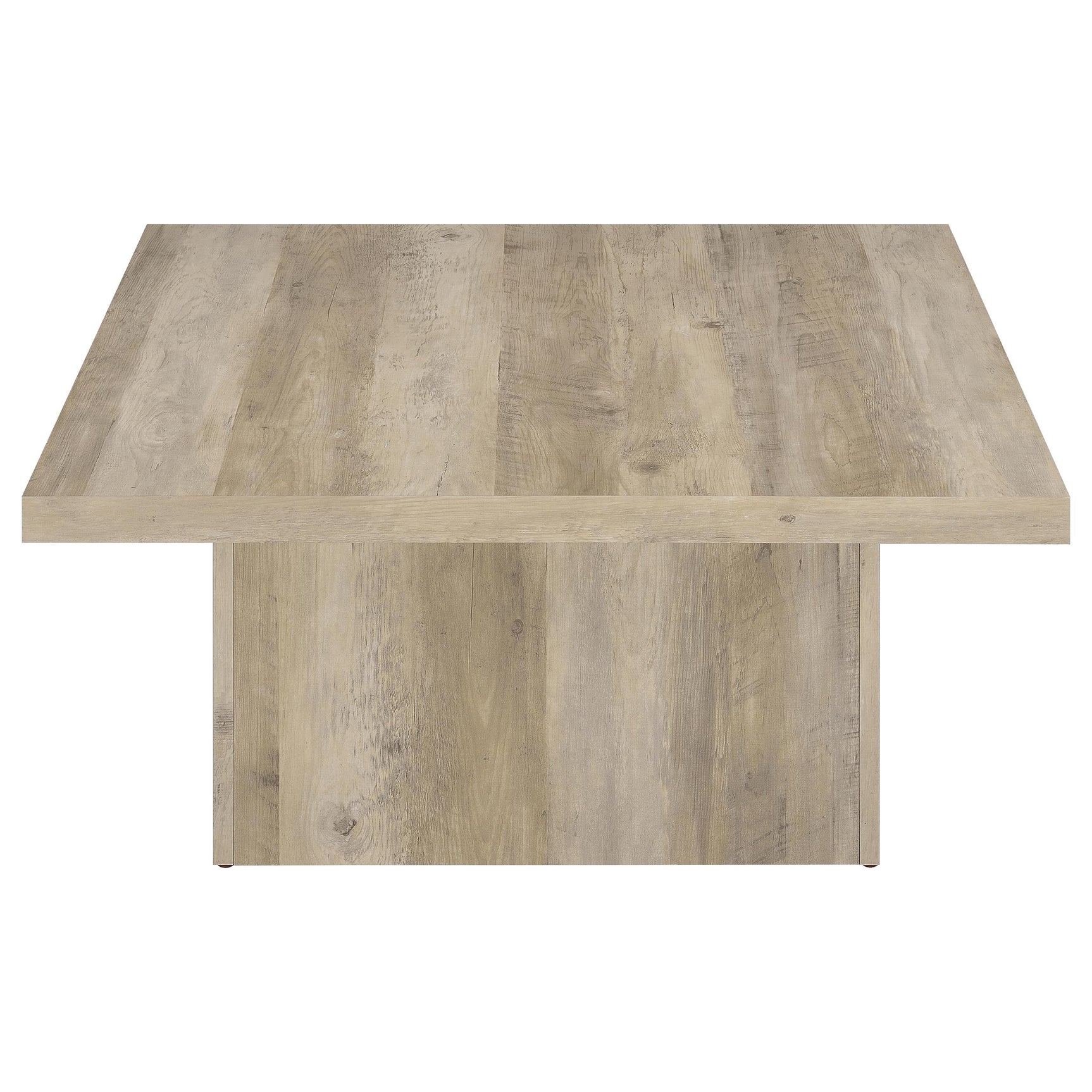 Devar Distressed Pine Square Engineered Wood Coffee Table - Ornate Home