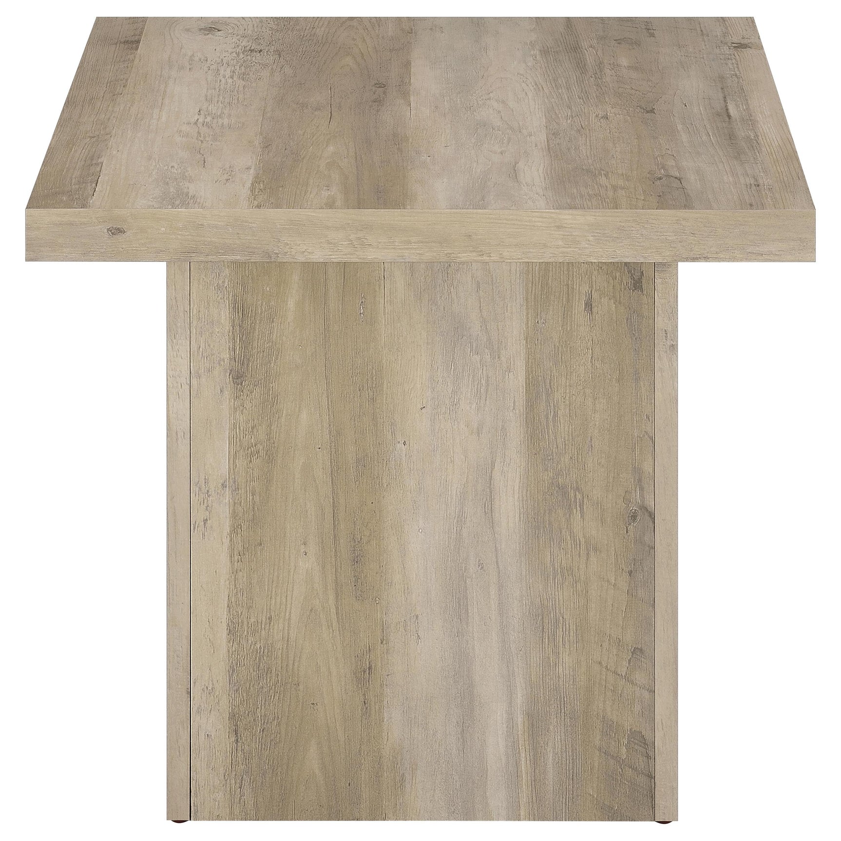 Devar Distressed Pine Square Engineered Wood End Table - Ornate Home