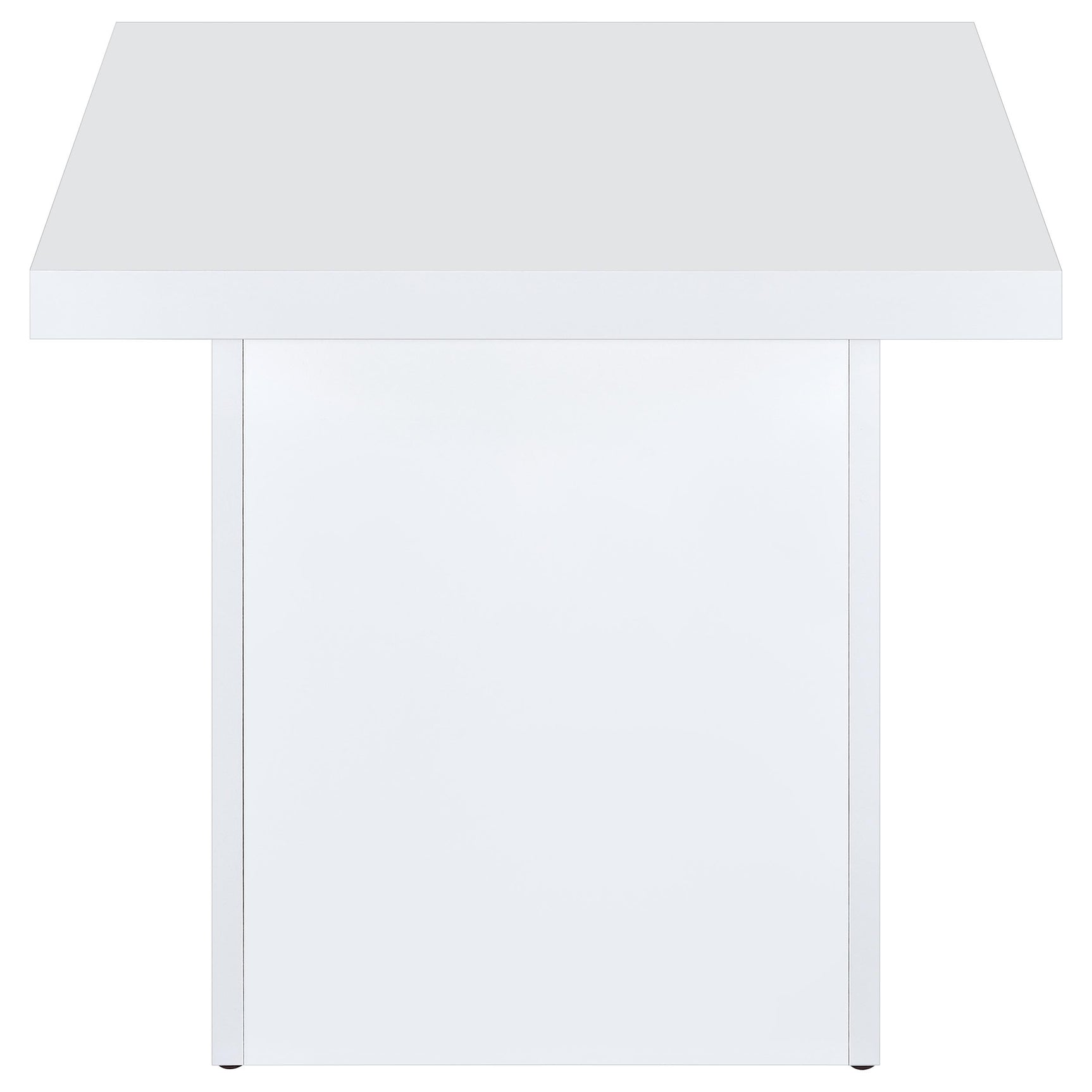 Devar White High Gloss 2-piece Square Coffee End Table Set - Ornate Home