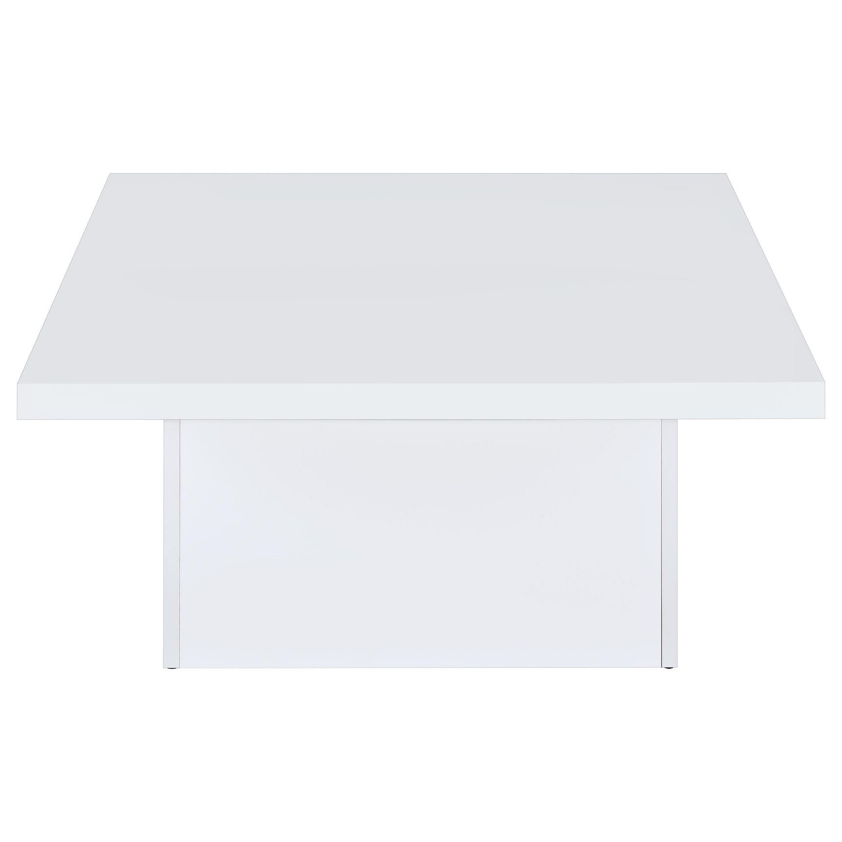 Devar White High Gloss 2-piece Square Coffee End Table Set - Ornate Home