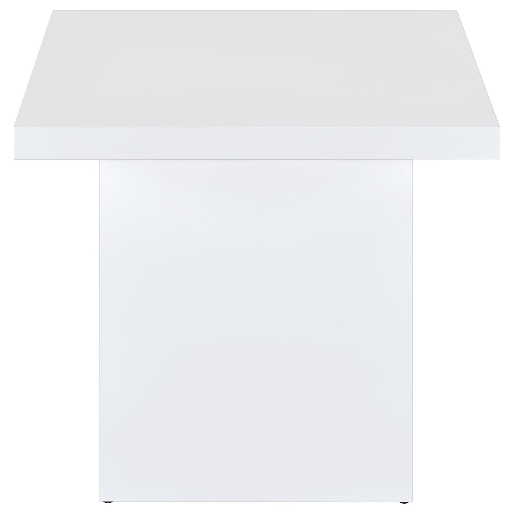 Devar White High Gloss 3-piece Square Coffee End Table Set - Ornate Home