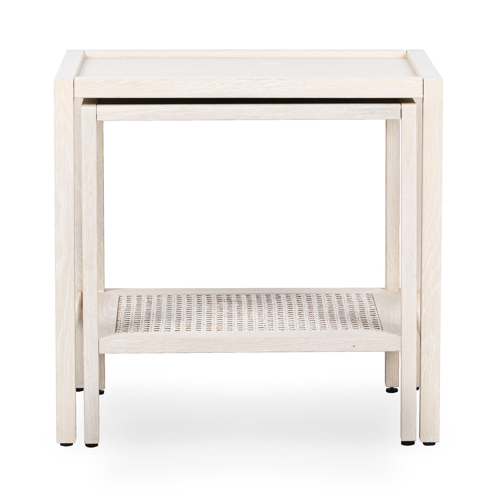 Devin Milk White Nesting Accent Tables - Ornate Home