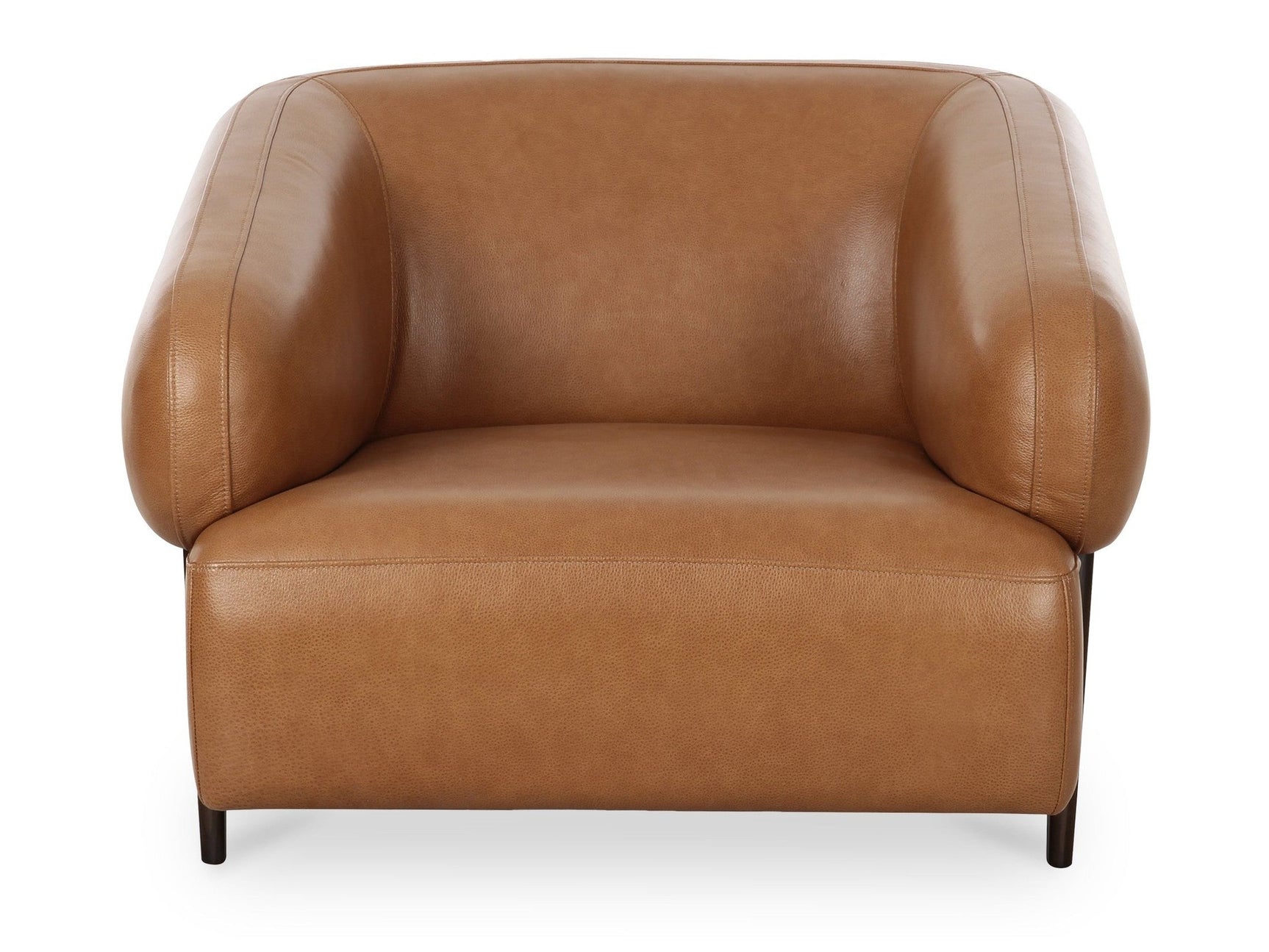 Devlin Tan Leather Lounge Chair - Ornate Home