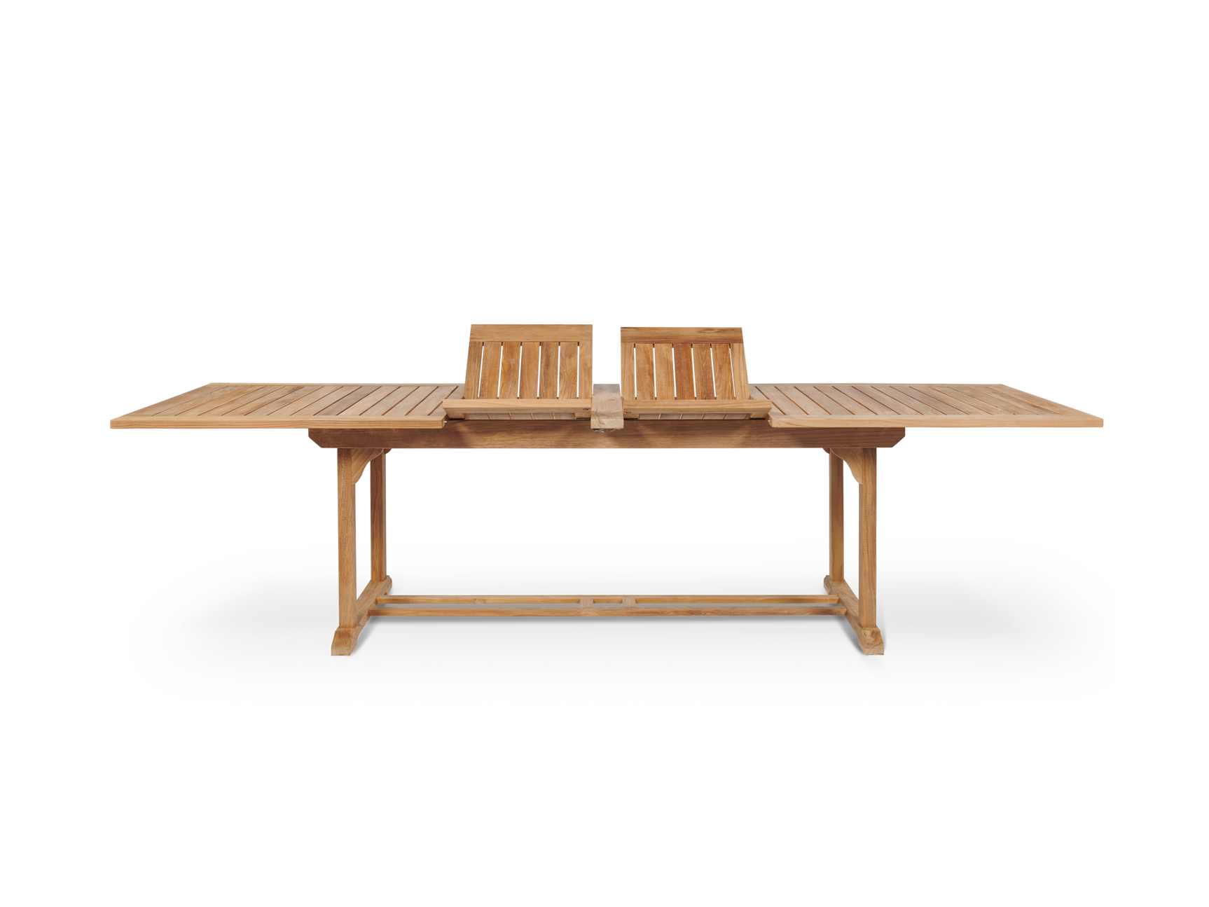 Devon 9-Piece Rectangular Teak Outdoor Family Dining Set with Extendable Table and Folding Chairs - Ornate Home