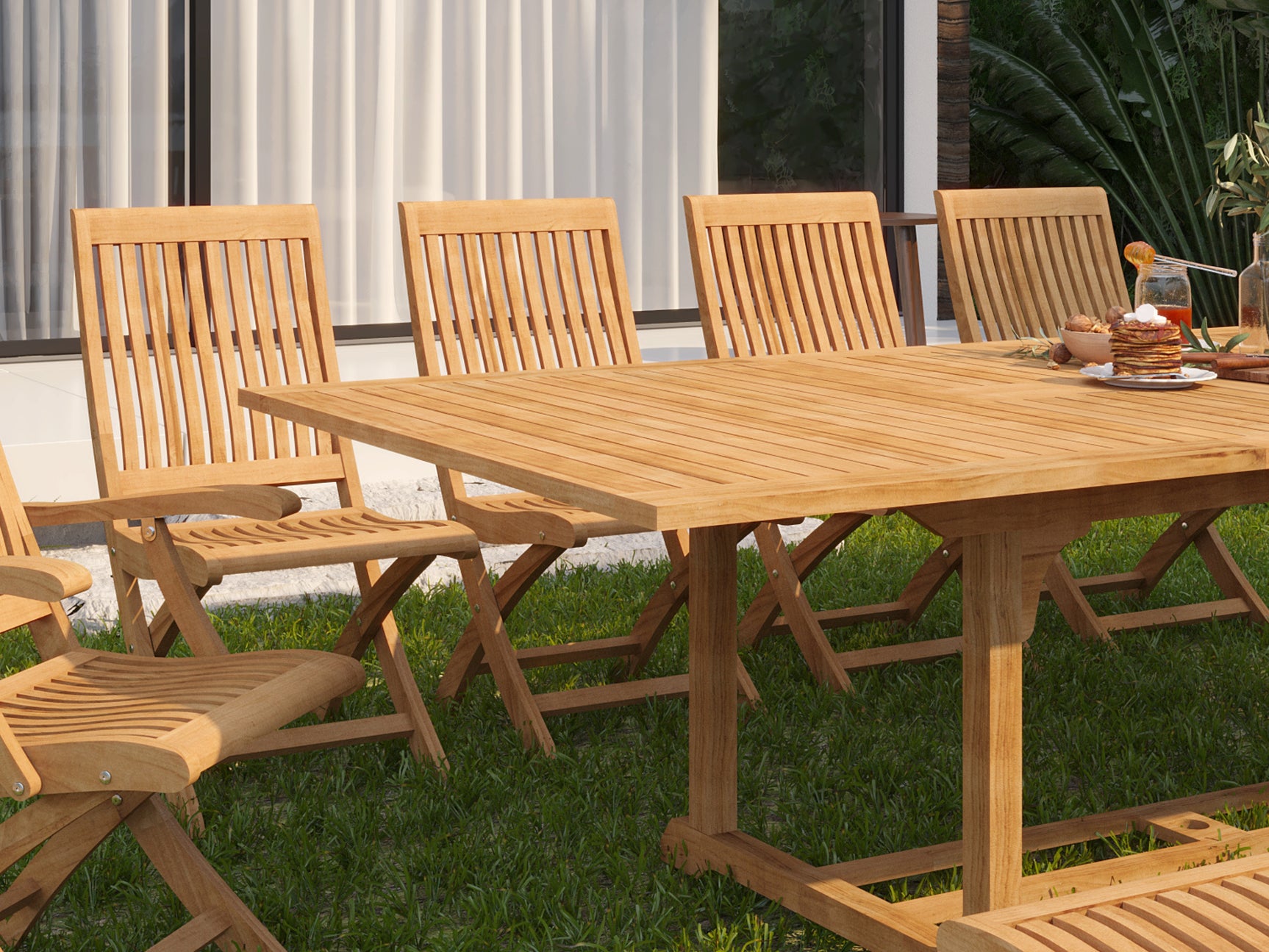 Devon Teak Outdoor Dining Folding Chair - Ornate Home