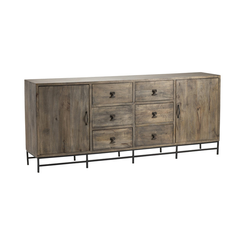 Devonshire Brown/Black Sideboard - Ornate Home