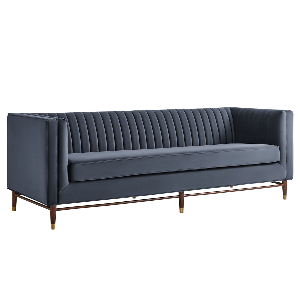 Devote Marine 93 Inch Performance Velvet Channel Tufted Sofa