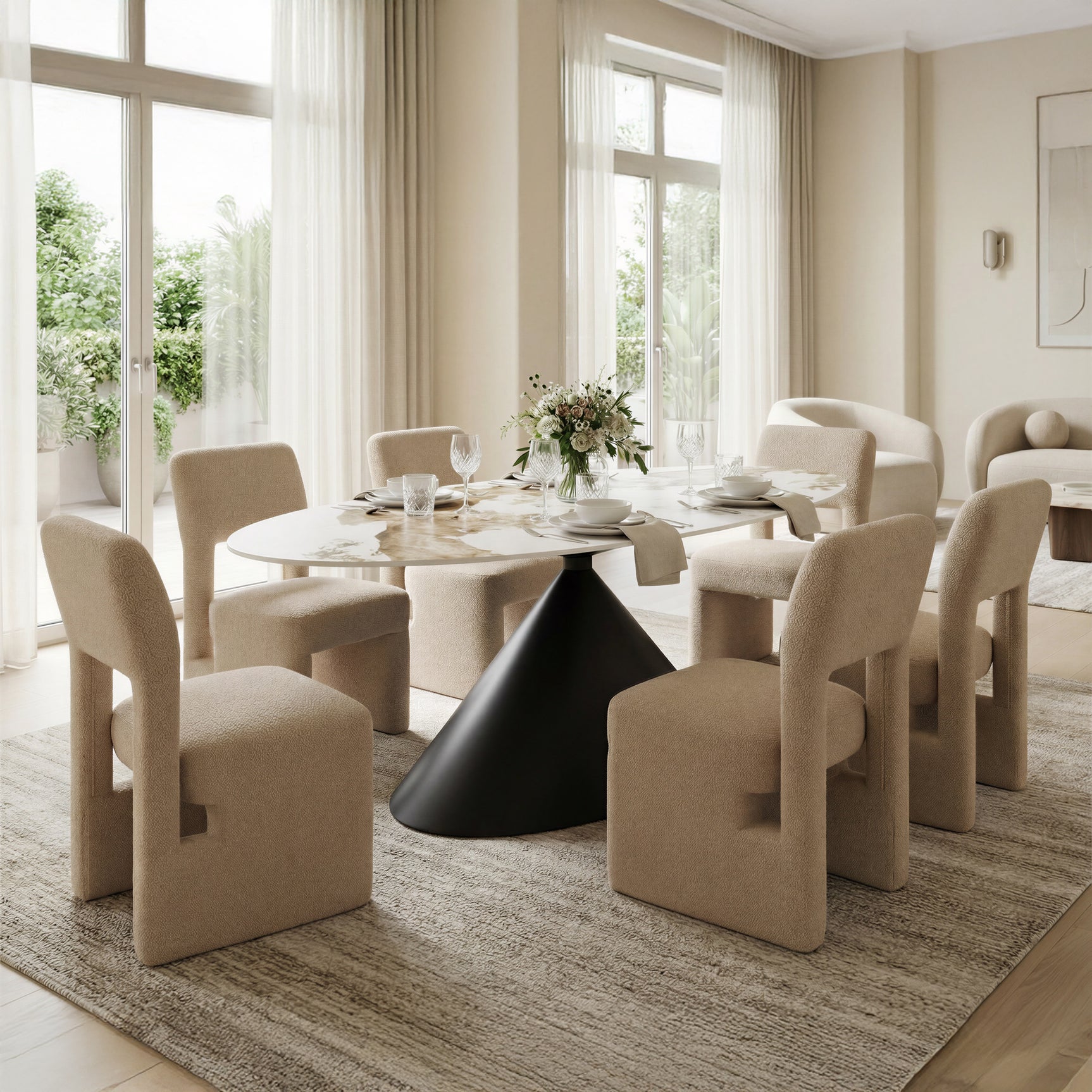 Dewey Beige Dining Chair (Set of 2)