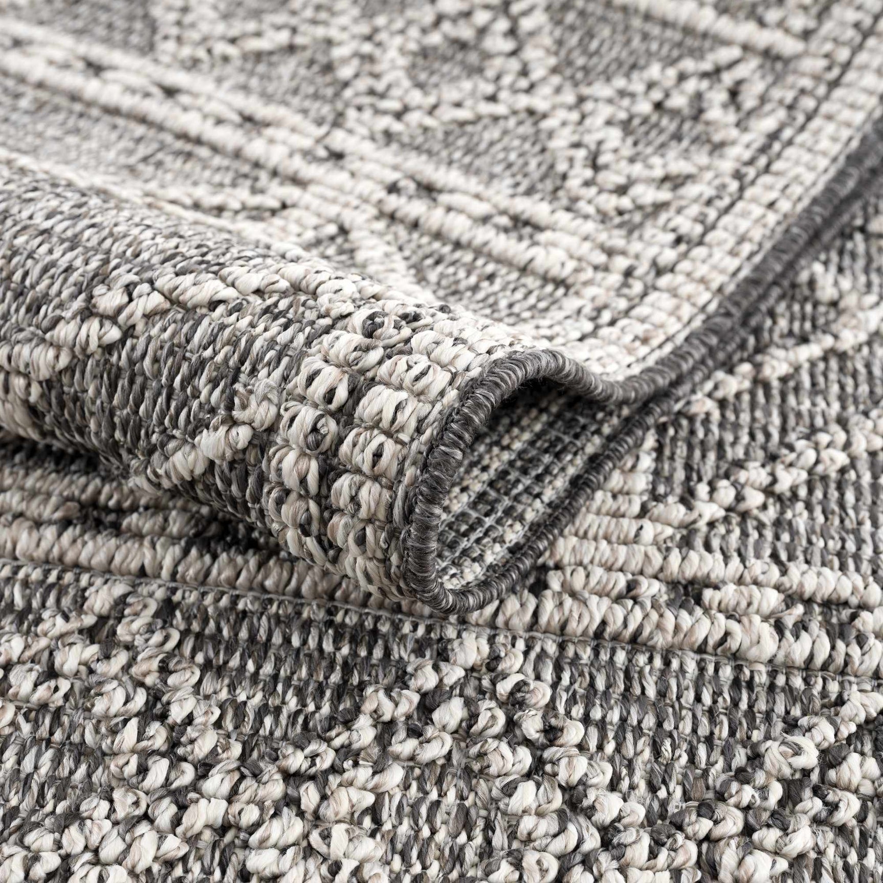 Diah Black & Bone Outdoor Area Rug - Clearance - Ornate Home