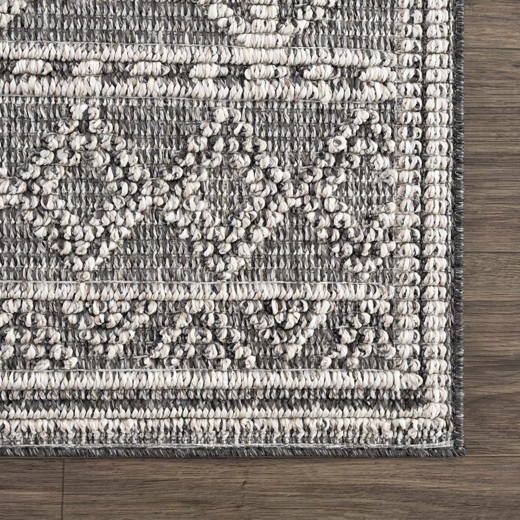 Diah Black & Bone Outdoor Area Rug - Clearance - Ornate Home