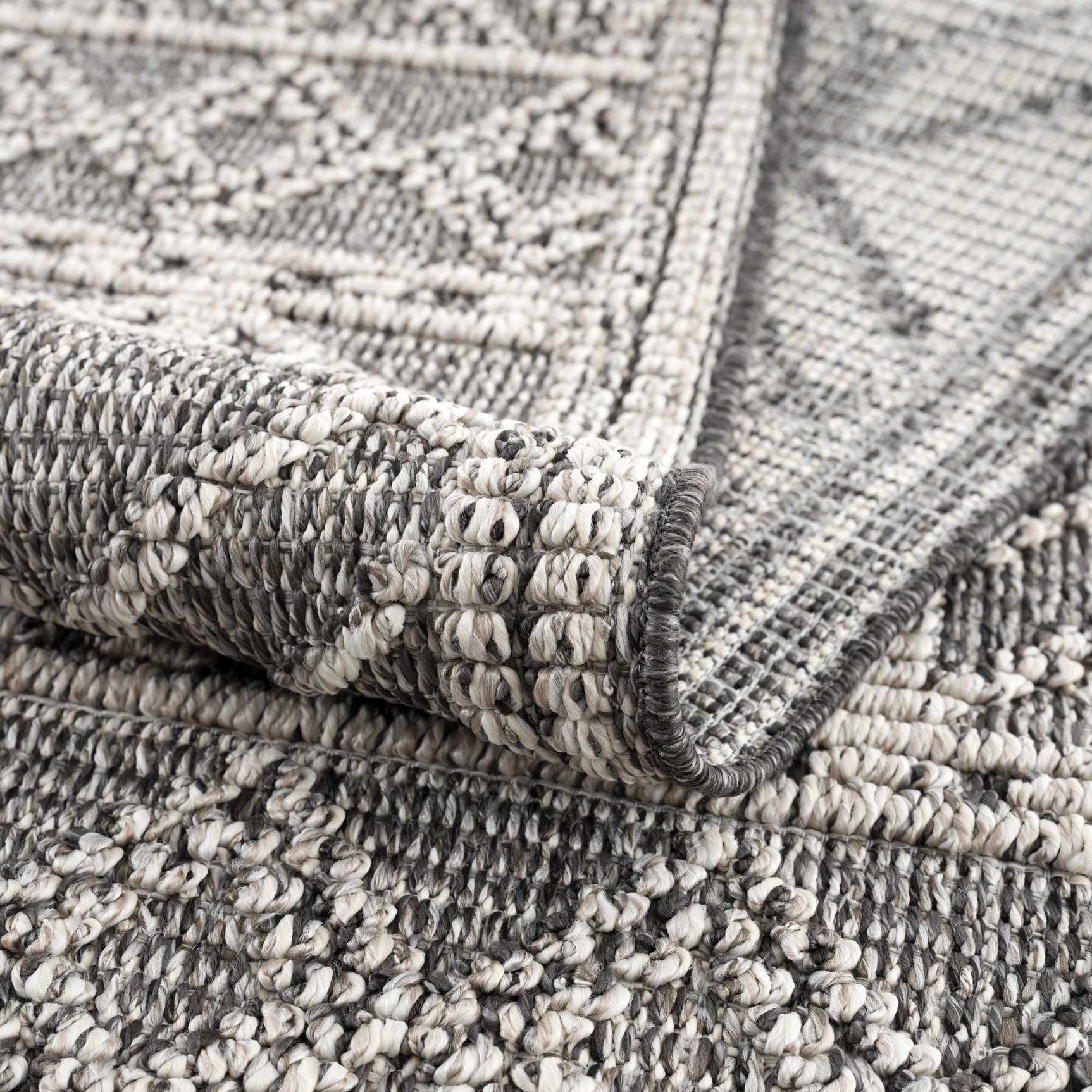 Diah Black & Bone Outdoor Area Rug - Clearance - Ornate Home