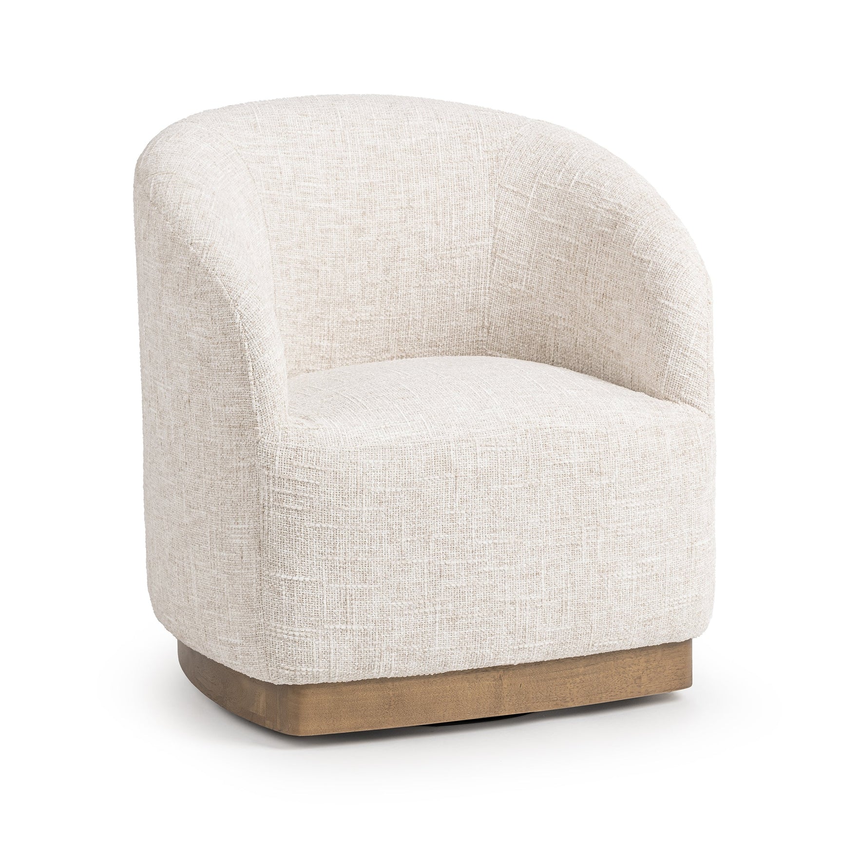 Diah Toasted Linen Swivel Accent Chair - Ornate Home
